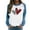 B Blue, variant on Valentines Crew Neck Sweatshirt for Women Love Heart Graphic Sweatshirt Valentine Day Print Pullover Tops Casual Long Sleeve Workout Shirts Relaxed Fit Blouse Womens Sweatshirts No Hood