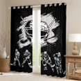 thumbnail image 2 of Homewish Ice Hockey Blackout Curtains Set of 2 (52x84 Each),Boys Ball Game Window Curtains,Gray Black Curtains and Drapes For Boys Teens,Ultra Soft Home Decor, 2 of 6