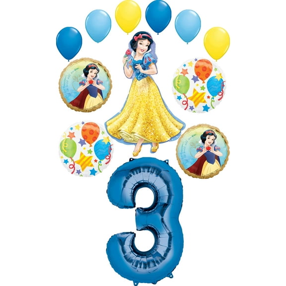 Snow White Party Supplies Princess 3rd Birthday Balloon Bouquet Decorations