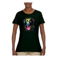 thumbnail image 2 of Love Can Make a Tail Wag Pitbull Dog Lover Womens Graphic T-Shirt, Forest Green, 3XL, 2 of 3