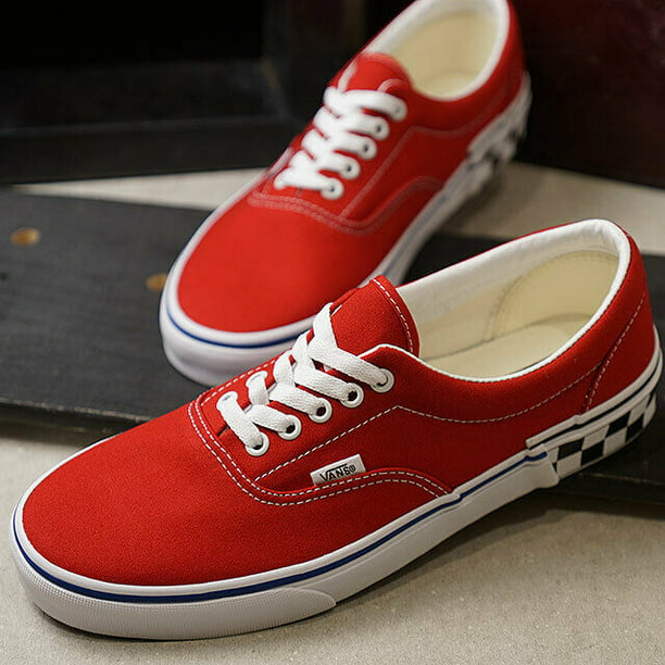 Era Check Red Men's Classic Skate Shoes Size 13 - Walmart.com