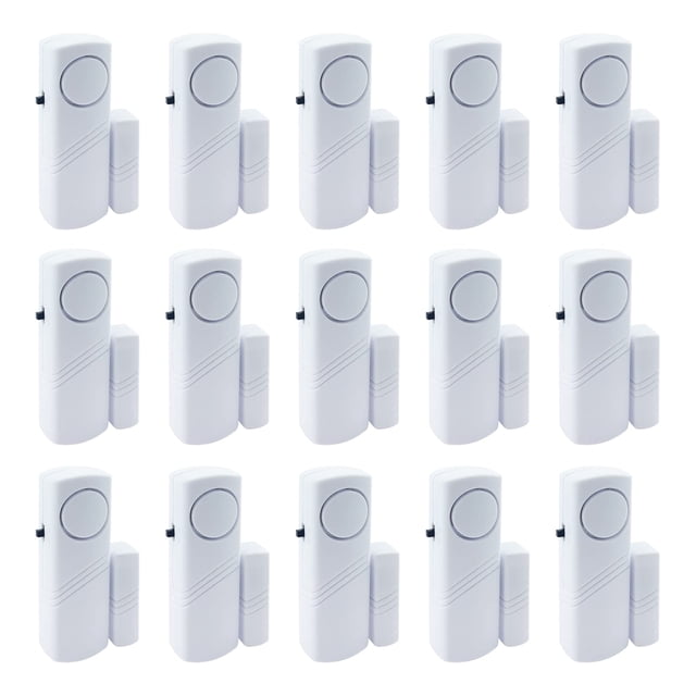 Alarma de puerta y ventana WimuPath de 90 dB para seguridad infantil, paquete de 15 unidades
