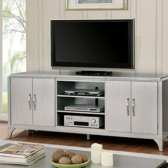 Gracious Tv Stand With Antique Mirror Silver Com