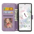 thumbnail image 2 of Feishell Google Pixel 7 Case with Credit Cards Holder, Wallet Magnetic Crossbody Shoulder Strap Flip Stand Purse Premium PU Leather Cover for Google Pixel 7, Lightpurple, 2 of 9