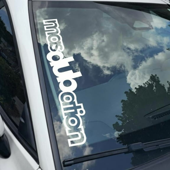 MasDUBation Vinyl Decal Sticker Bumper Window UV & Water Resistance Banner 21" perfect fit for windshield Low life