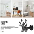 thumbnail image 2 of GOOHOCHY Creative Deer Head Hanger with Iron Antler Design for Wall Hook Decor Black Retro Effect 6.3 Inches, 2 of 8