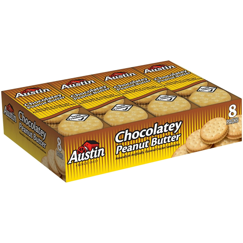 Austin Chocolatey Peanut Butter Cracker Sandwiches, 1.38 Oz., 8 Count