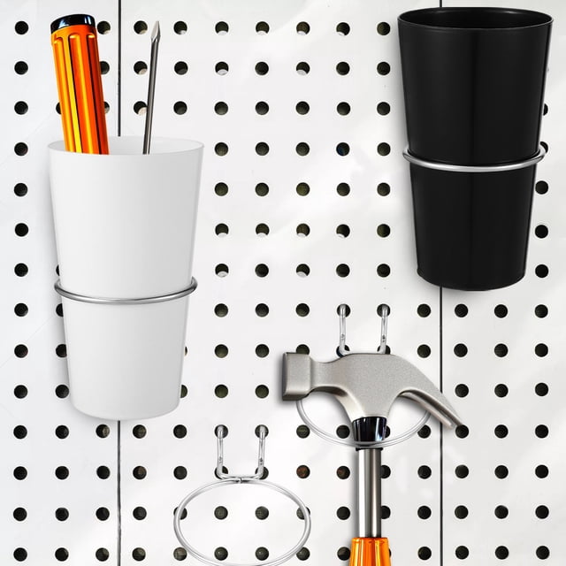 ELAYARD 1 Set Pegboard Hook for Tool Organization with Peg Board Cups Plastic for Garage Home Users