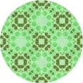 thumbnail image 1 of Ahgly Company Indoor Round Patterned Green Snake Green Area Rugs, 4' Round, 1 of 6