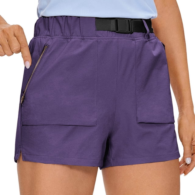 FNFYFH Clearance Ladies Running Loose Fit Solid Summer Athletic Shorts Stretchy Training Shorts,Purple