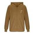 thumbnail image 4 of Mrmaere Men's Hooded Jacket Full-Zip Cut-Out Sleeve Graphic Print Stylish Casual Outerwear for Daily & Leisure Coffee XL, 4 of 6