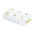 thumbnail image 3 of Plato para servir aperitivos de frutos secos, tarro para galletas, caja para guardar alimentos, plato para aperitivos Clear 6 cuadrícula, 3 of 9