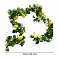 thumbnail image 2 of 6.5ft Artificial Lemons Garland - Faux Lemons Vine with Greenery, Realistic Fruit Garland for Home, Garden, Wedding, Party & Christmas Decor | Fake Lemon Wreath for Hanging Decoration(2PCS), 2 of 5