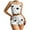 Black, variant on Deago Women's Pajama Set 2 Piece Sleeveless Summer Cute Crop Cami and Shorts Ribbed Sleepwear Lounge Sets (Red, S)