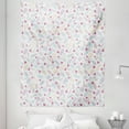 thumbnail image 1 of Pastel Tapestry, Various Cosmetics and Beauty Product Sketches with Pink Hearts Pattern, Fabric Wall Hanging Decor for Bedroom Living Room Dorm, 5 Sizes, Pale Grey and Multicolor, by Ambesonne, 1 of 1