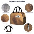 thumbnail image 4 of Insulated Lunch Bag for Women, Floral Print Oxford Fabric Lunch Box, Leakproof Thermal Cooler Tote for Work, School & Picnic, Vintage Wood Print, 4 of 5