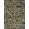 thumbnail image 2 of HomeRoots 603382 10 x 14 ft. Charcoal & Beige Damask Washable Indoor & Outdoor Rectangle Area Rug, 2 of 5
