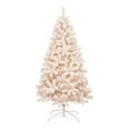 thumbnail image 3 of 6FT Artificial Christmas Tree with 300 LED Lights and 600 Bendable Branches, Xmas Tree with Foldable Metal Stand for Holiday Decoration, Pink, 3 of 7