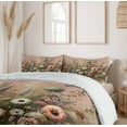thumbnail image 6 of Ambesonne Floral Eucalyptus Duvet Cover Set, Boho Wild Garden, Queen, Rose and Olive Green, 6 of 6