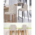 thumbnail image 5 of Farmhouse Brown Bar Stool Covers Set of 4, Vintage Flower Leaf Botanical Plant Stretch Washable Bar Chair Covers with Backs, Removable Pub Counter Height Chair Cover for Kitchen Dining Room Cafe, 5 of 7