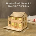 thumbnail image 6 of Elainilye Light Up Handmade Wooden Christmas Village Houses, DIY Craft Kit with LED Illumination for Home Decor and Christmas Display, 6 of 7