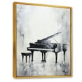 thumbnail image 2 of Designart "Midnight Minimalist Piano Harmony III" Music Floater Framed Canvas Prints, 2 of 5