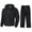 Set-A68Black, variant on Men's Fuzzy Fleece Tracksuit Hooded Zip up Jacket and Pants Plush Sherpa Set for Winter Warm Casual Lounge Sleepwear Home Relaxing Outfits