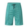 thumbnail image 4 of Daolelai Men's Casual Corrugated Lapel Short-Sleeved T-Shirt Shorts Two-Piece Suit, 4 of 6