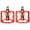 Red, variant on upanbike Mountain Bike Pedals Aluminum MTB Flat Pedals, Black