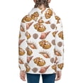 thumbnail image 4 of Hoodies for Teen Girls Boys - Conch Shells Print No.9042 Warm Boys' Fashion Zip Up Hoodies & Sweatshirts, Boys Girls Kids Clothes Size 18-20 Youth Pullover with Kangaroo Pocket, 4 of 5