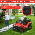thumbnail image 5 of Funcid 24V Ride on Cars Truck with Remote Control, Electric Battery Powered Car with Spring Suspension, Ride on Toys for Kids, Built-in music, Cool LED Light, Bluetooth, USB, Red, 5 of 9