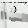 thumbnail image 2 of 68-72" x 76" Frameless Double Sliding Soft-Close Shower Door, 3/8" (10mm) SGCC Tempered Glass with Brushed Nickel Hardware, 2 of 9