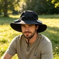 thumbnail image 4 of Luckky 3-in-1 Hands-Free Solar Cooling Hat Fan,UPF 50+ Sun Protection Hat with Removable Fan,Dual Solar & Type-C Rechargeable Outdoor Ventilated Hat for Men Women Fishing Cycling Gardening, 4 of 7