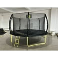 thumbnail image 3 of 14 FT Pumpkin Trampoline  with Basketball Hoop for Kids & Adults, Black+Yellow, 3 of 5