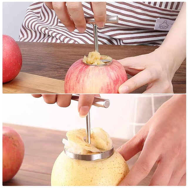 Wosthever 2x utensilio de cocina plateado para separar el núcleo de la fruta sin esfuerzo y disfrutar de prácticos accesorios de cocina Cocina y Comedor
