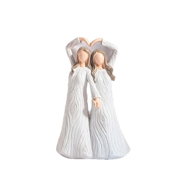 Estatuillas de resina, estatuas de hermanas ángeles, 20 cm