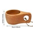 thumbnail image 3 of Taza de Café Portátil de Madera, de Haya Natural, Apta para Alimentos, Diseño Ecológico, Elegante Taza para Té o Café, Ideal para Casa o Oficina, 15,5 X 8,5 Cm., 3 of 3