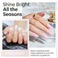 thumbnail image 6 of Modelones Glitter Gel Top Coat, Ultra Fine White Aurora Clear Glitter Gel Polish Glossy Sparkle Finish Long Lasting Soak Off Pearlescent Shimmer Manicure Nail Art Gift for Women Girls, 6 of 8
