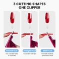 thumbnail image 2 of MelodySusie Nail Clippers, Adjustable Stainless Steel Trimmer for Fake Nail Tips and Acrylic Nails, Wine Red, 2 of 8