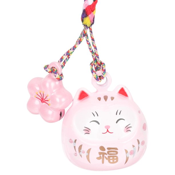KAKOWELY Colgante de gato de la suerte japonés para bolso, mochila, llavero, teléfono y monedero.