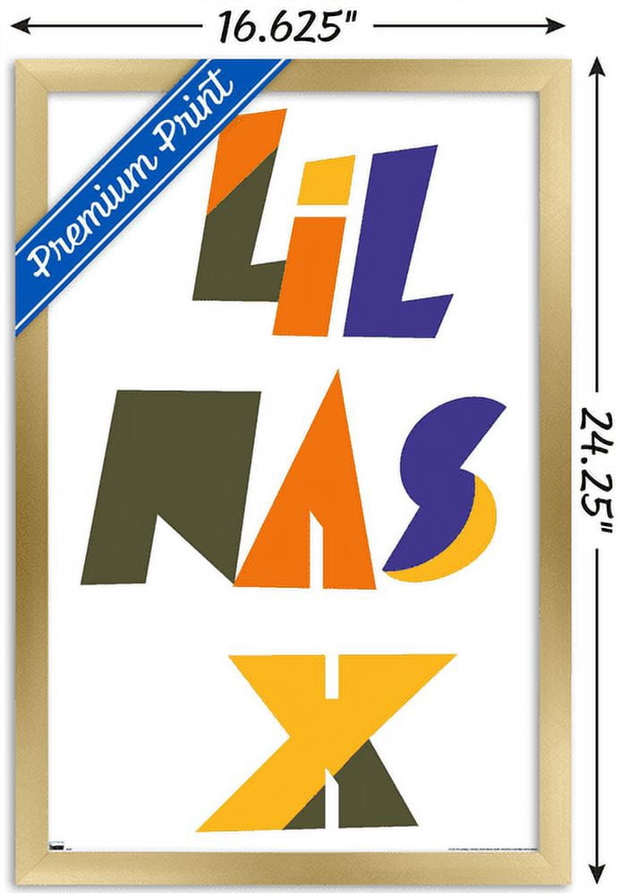 Lil Nas - Logo Wall Poster, 14.725" x 22.375", Framed