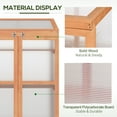 thumbnail image 5 of Outsunny Fir Wood Garden Planter Greenhouse w/ Panels, Shelves, Natural, 5 of 9