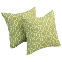 Blazing Needles 9910-S2-OD-192 17 in. Square Polyester Outdoor Throw Pillows, Titan Kiwi - Set of 2