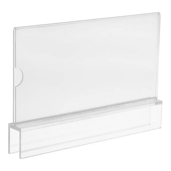 MLINS Acrylic Name Plate Holder for Office Desk Clear Card Displaying Rack Name Tag Rack for Schools Hospitals and Corporate Offices