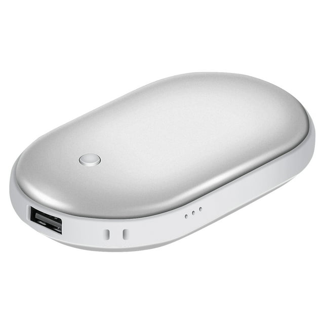GPCT Chauffe-Mains Portable 5000mAh Banque d'Alimentation Rechargeable Chauffe-Poche Double Face