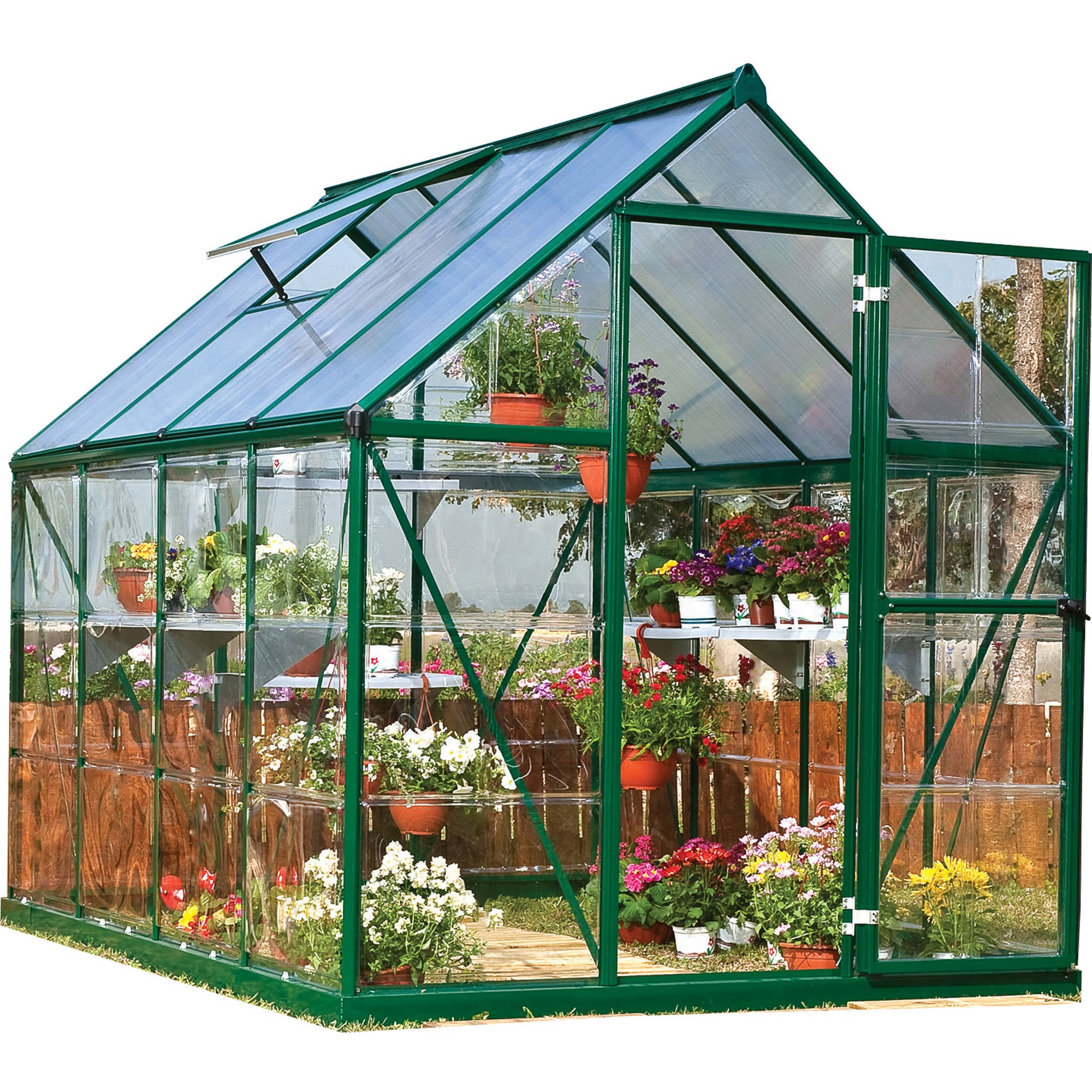 Hybrid Greenhouse, 6' x 8', Green by Palram