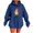 Blue, variant on Women Christmas Gnome Graphic Hoodie Sweatshirts Long Sleeve Oversized Pullover Shirts Xmas Print Sweater Gift Tops