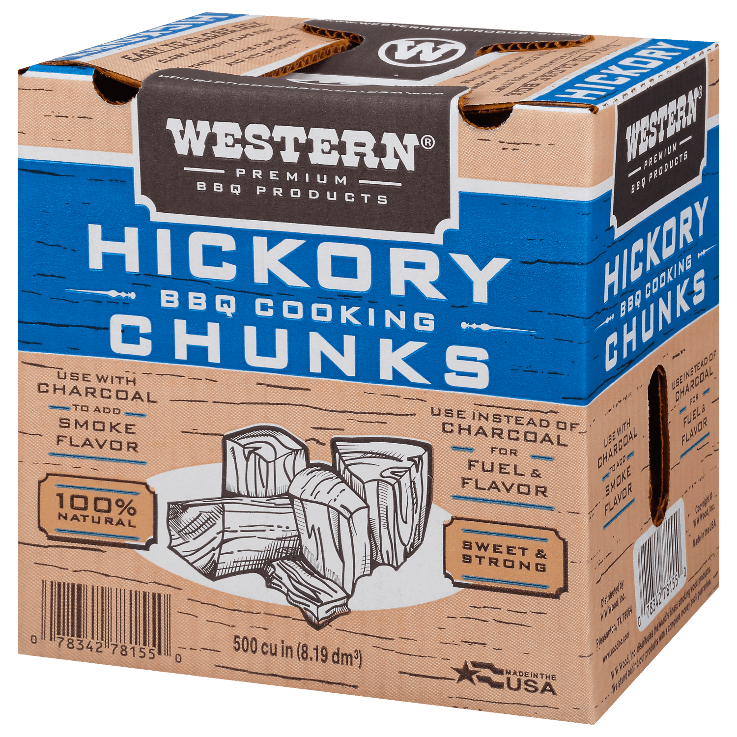 100% Hickory Wood Sticks (20x12x6 Box) - Smoke Daddy Inc. - BBQ