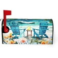thumbnail image 3 of Summer Mailbox Cover Standard 18 X 21 Inch Summer Beach Life Magnetic Mailbox Cover Waterproof Post Wraps Sea Chair Seagulls Mailbox Post for Garden Beach Home Decor Seasonal Mailbox Cover, 3 of 5
