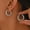 Silver, variant on 14K Gold Plated Stainless Steel Hoop Round Earrings Women Twisted Silver E26